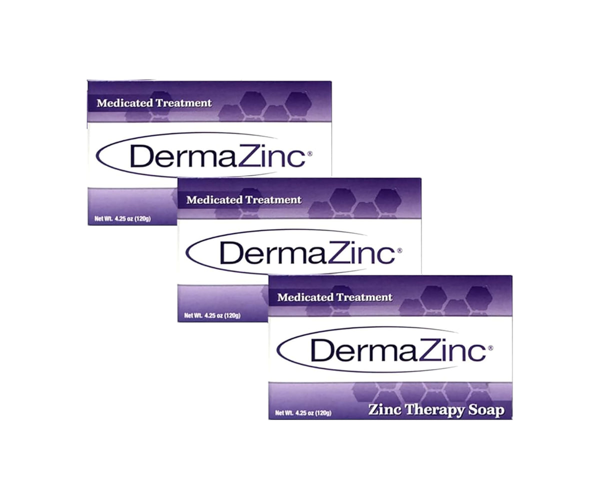 DermaZinc Therapy Soap pack of 3 for easy multi-use skin relief