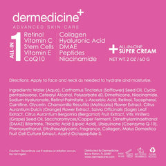 Dermedicine All-In-One Anti-Aging Cream retail box and jar ready for daily use