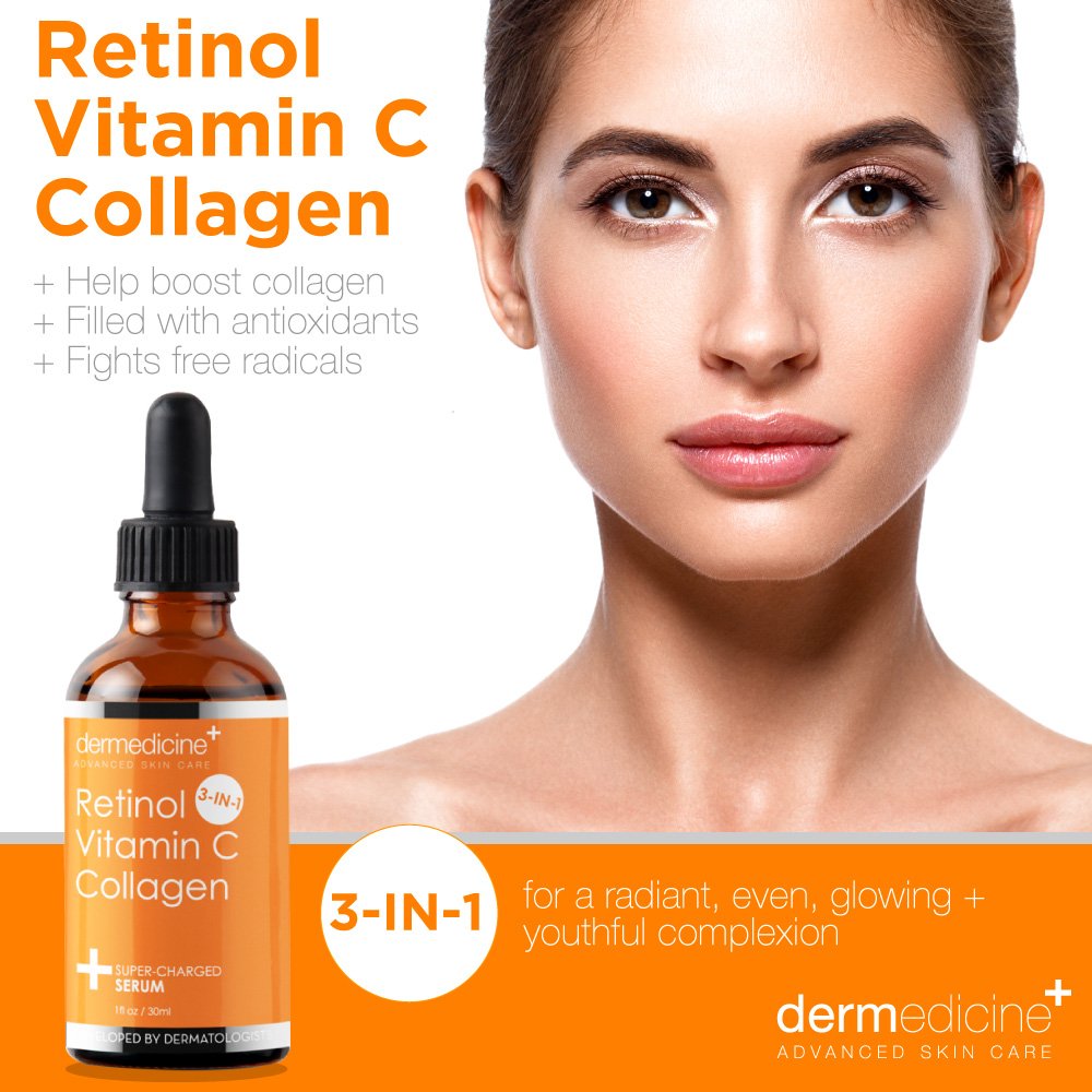 Dermedicine serum-ingredients-visual highlights key actives optimizing radiance and skin tone