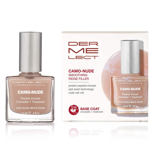 Dermelect Camo-Nude Concealer Base Coat smooths ridges with a universal nude tint.