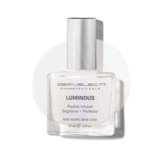 Dermelect Luminous Nail Brightening Treatment application brush ensures precise coverage.