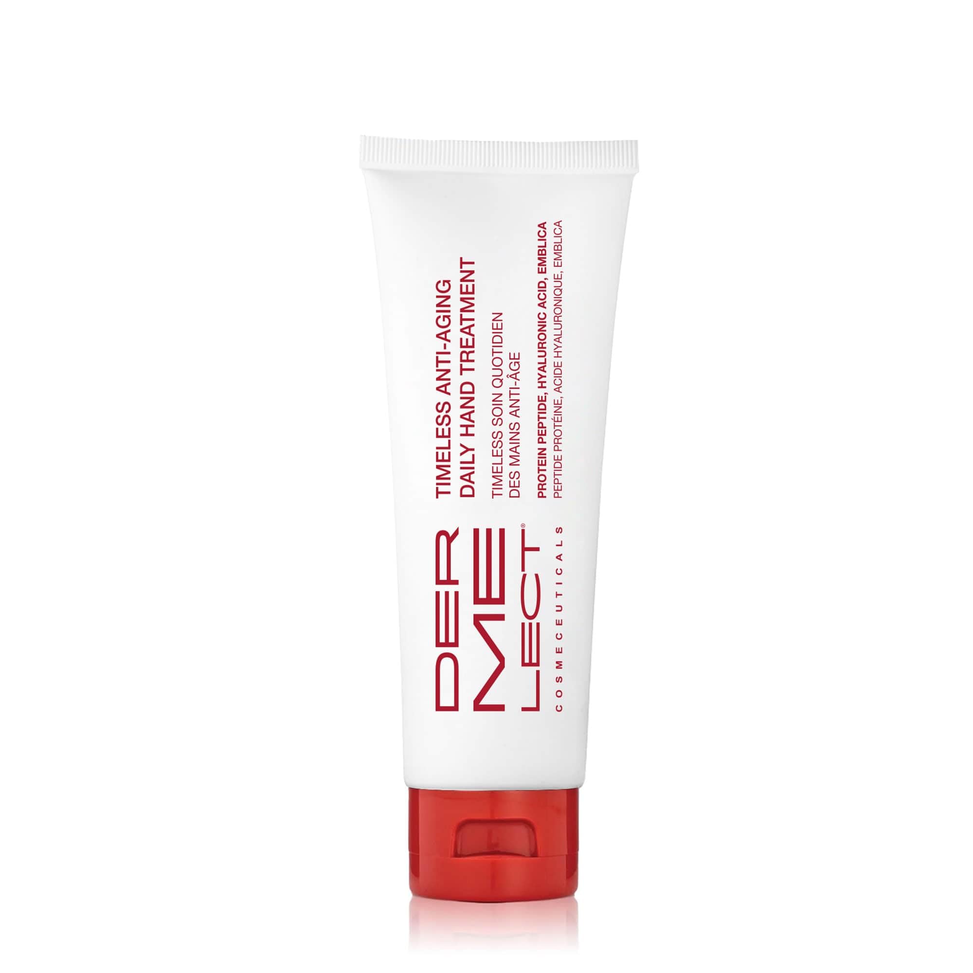 Dermelect Timeless hand cream in a jar delivers rich, non-greasy hydration for dry hands.