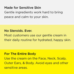 Dermgentle body-use shot illustrates versatile cream for face and body.