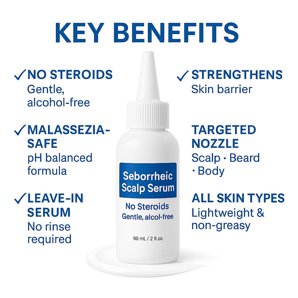 Dermgentle serum being applied to scalp for quick comfort.