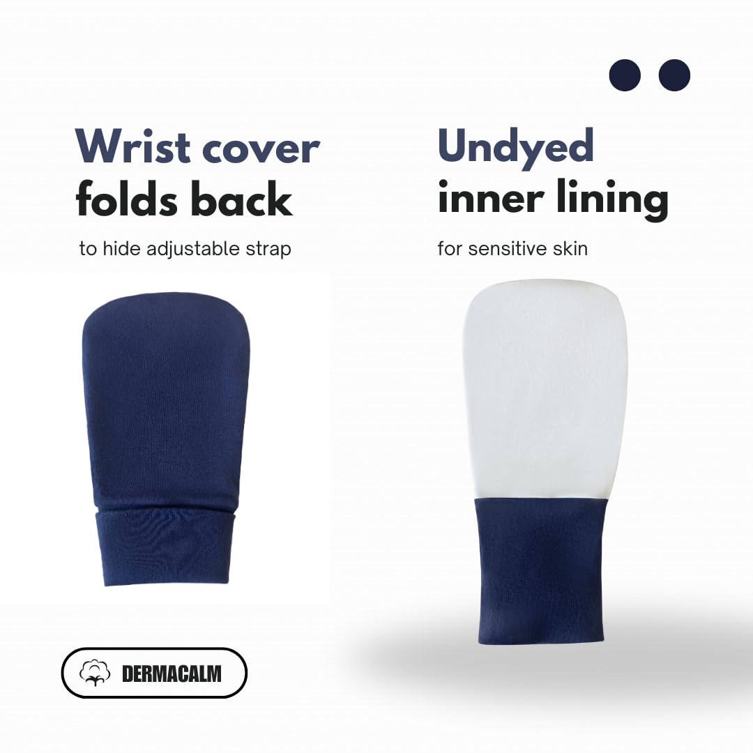 DermaCalm size Small label on glove for inclusive fit