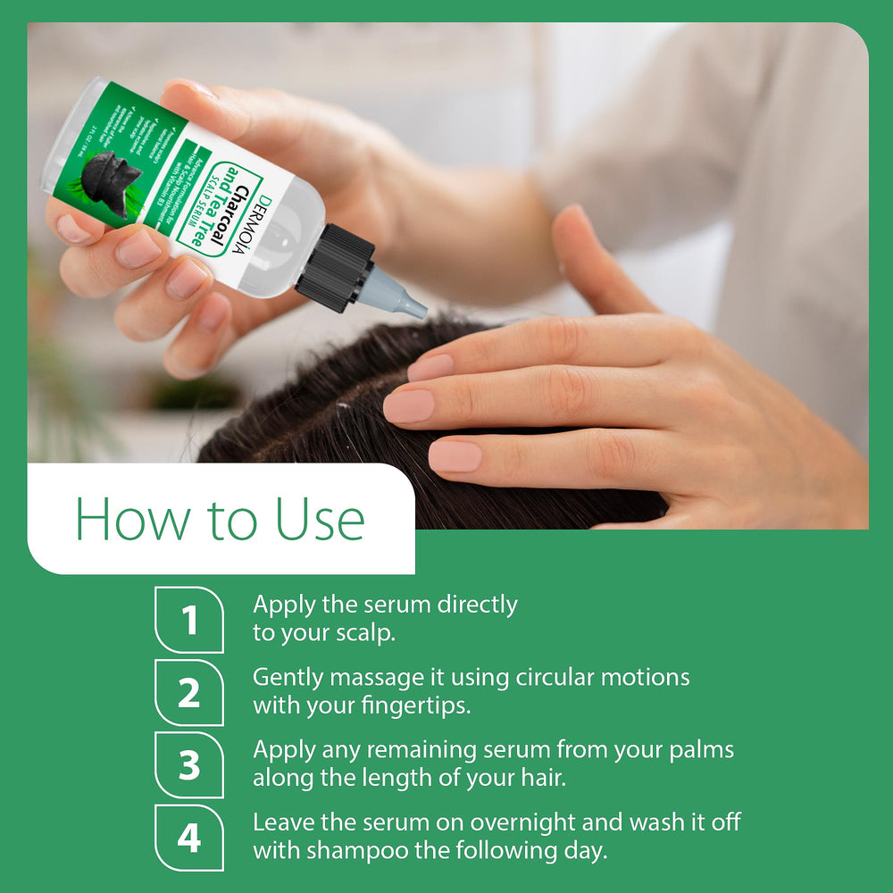 DERMOIA fragrance free label on bottle for clean, gentle scalp care