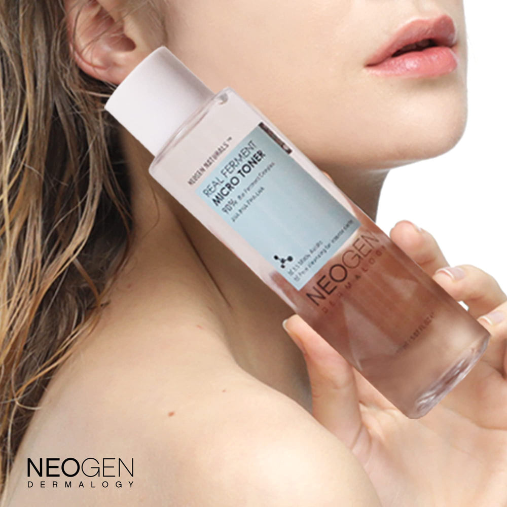 DERMALOGY Real Ferment Micro Toner on vanity, ready for daytime routine.