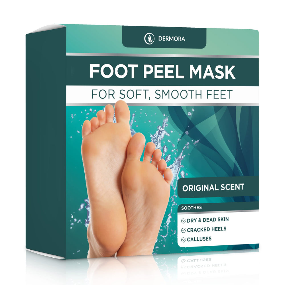 DERMORA Foot Peel Mask pack-2 for at-home foot care and renewal.