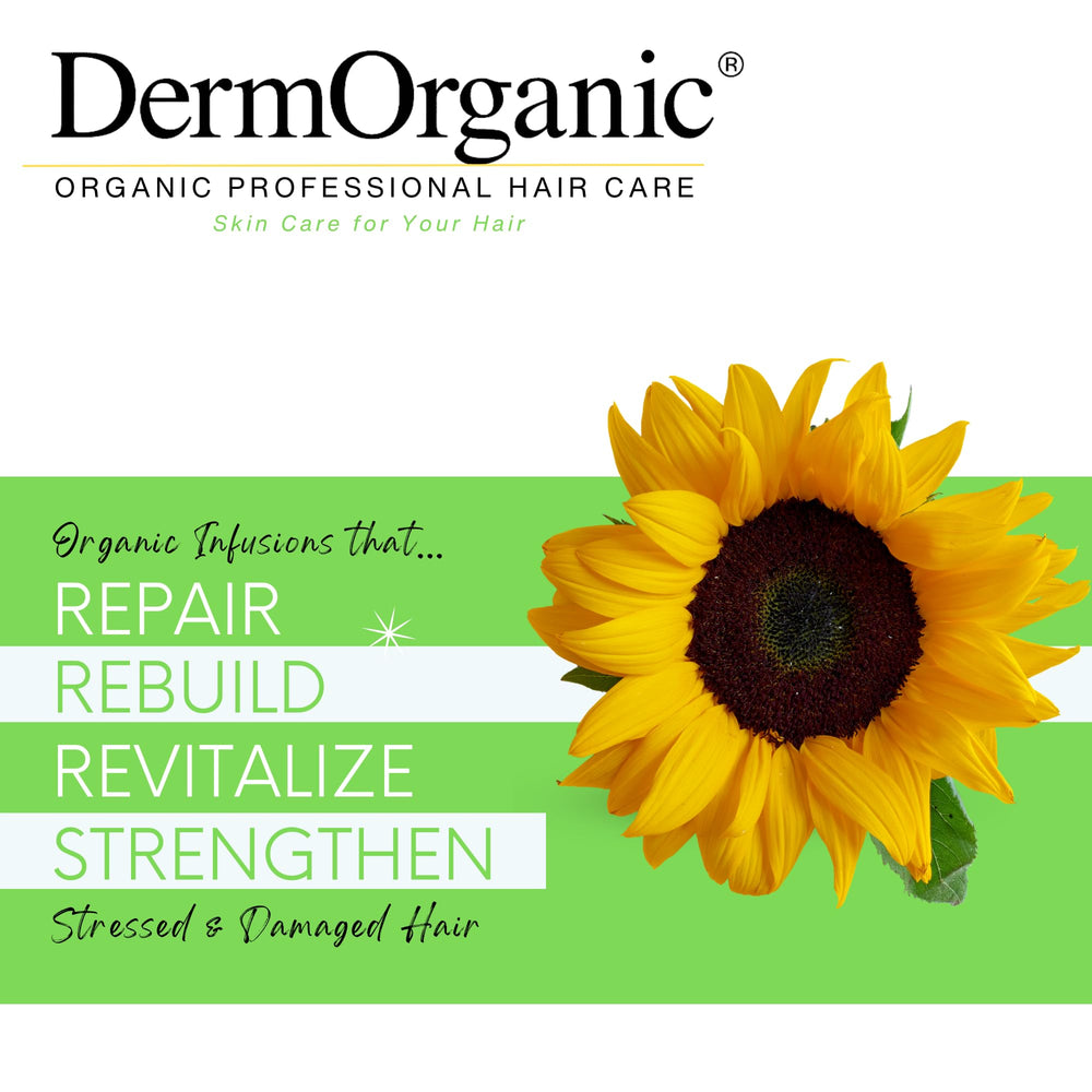 Shiny, color-treated hair after using DermOrganic Color Care Conditioner