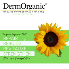 Shiny, color-treated hair after using DermOrganic Color Care Conditioner