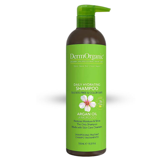 DermOrganic Daily Hydrating Shampoo bottle for gentle daily cleansing