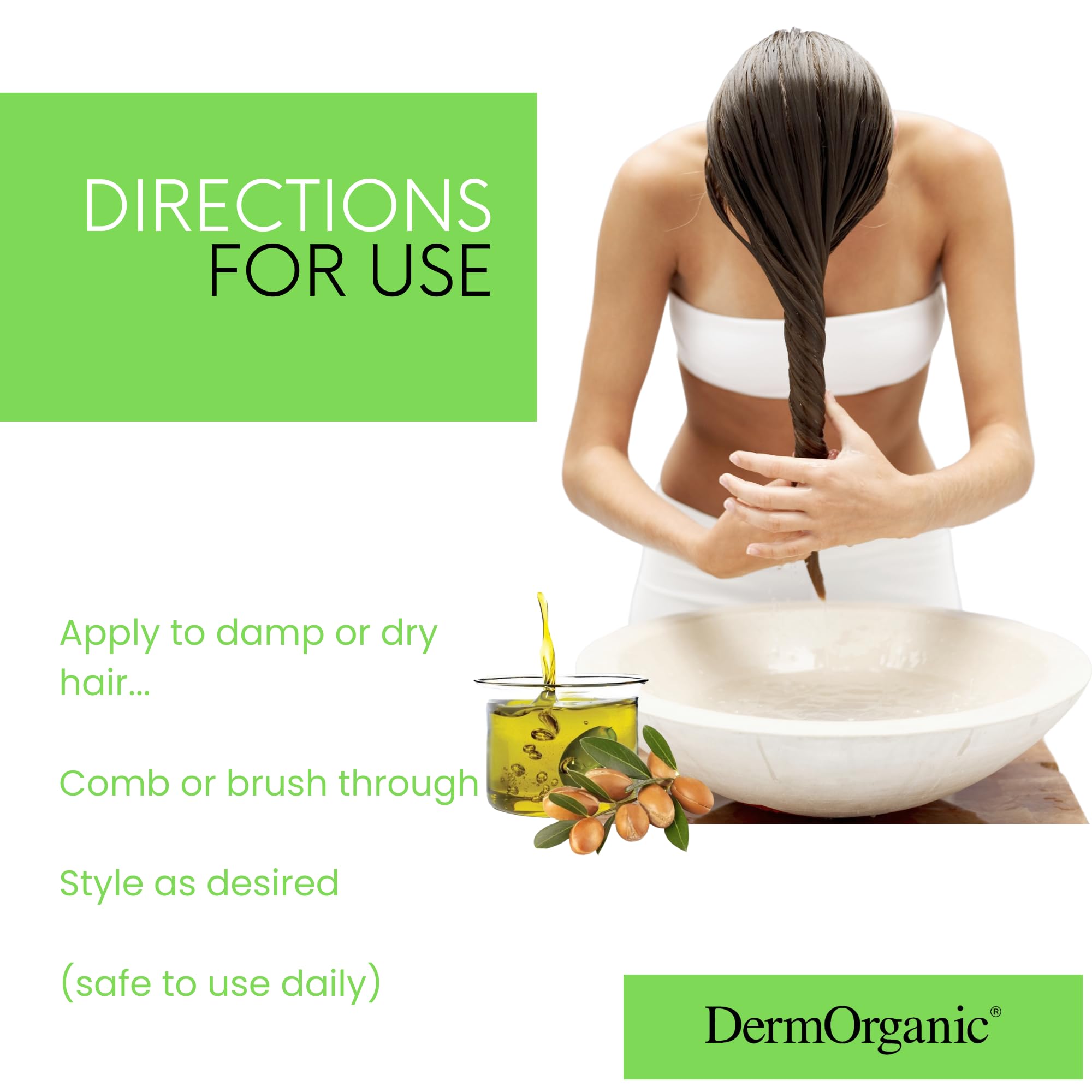 DermOrganic gel after brushing finish shows shape retention without buildup