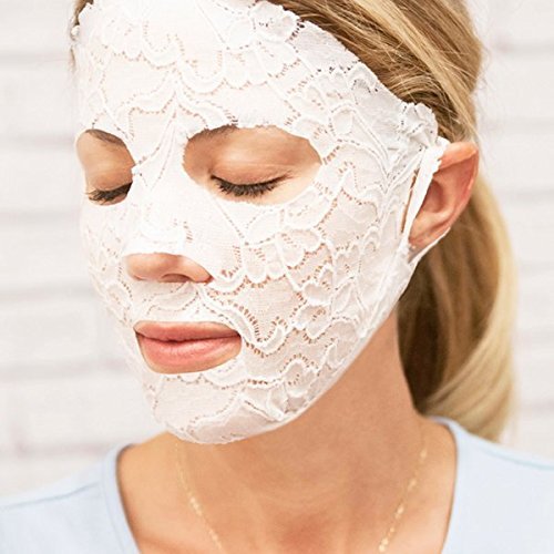 DERMOVIA Lace Your Face 4-pack packaging highlighting reusable eco-friendly design