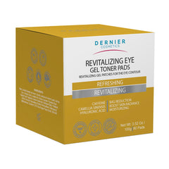 Dernier Under Eye Patches cooling effect visible during application.