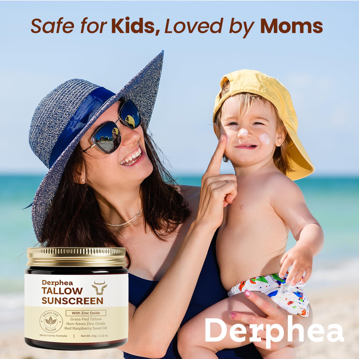 DERPHEA fragrance-free formula designed for sensitive skin.