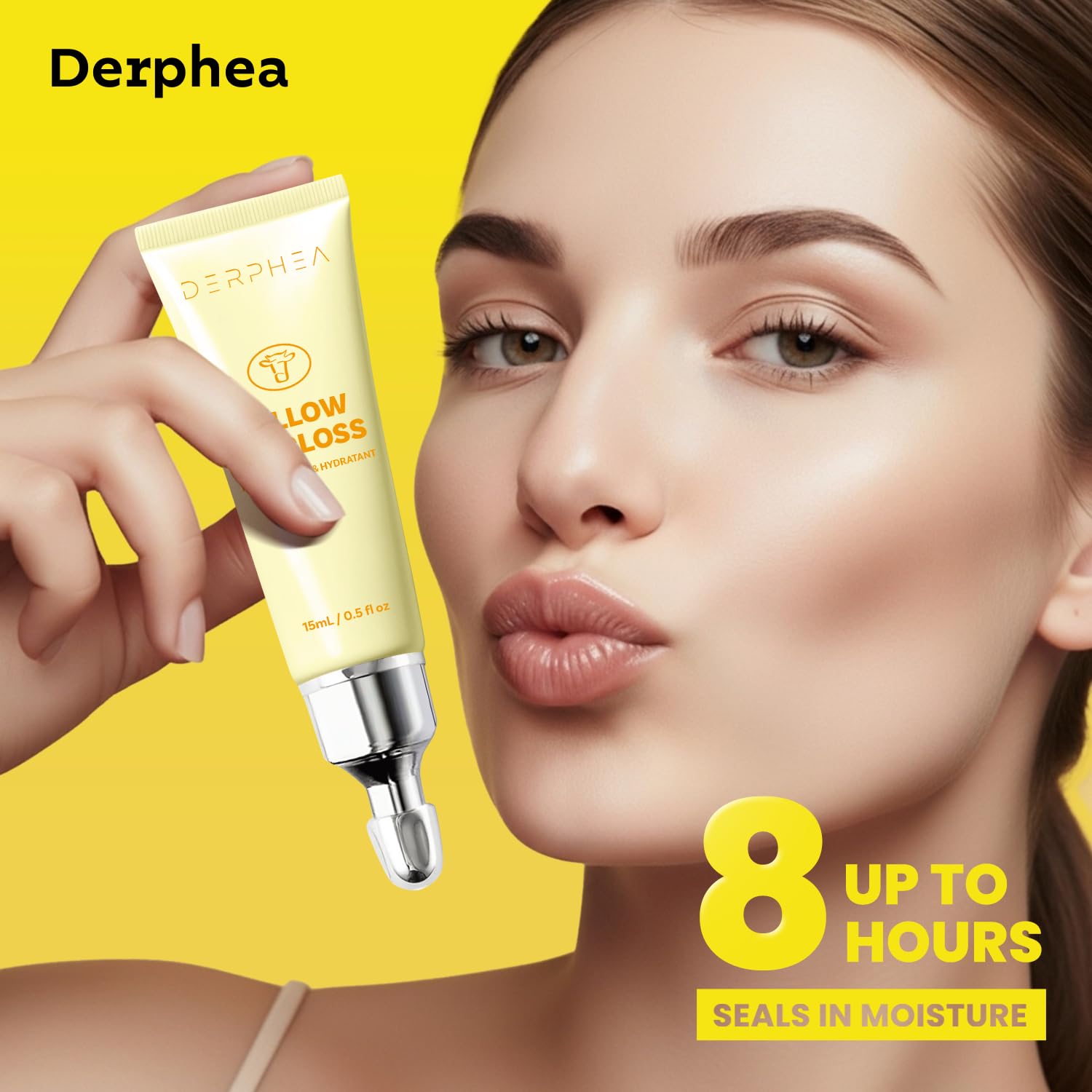 DERPHEA glossy light texture lip balm with non-stick feel