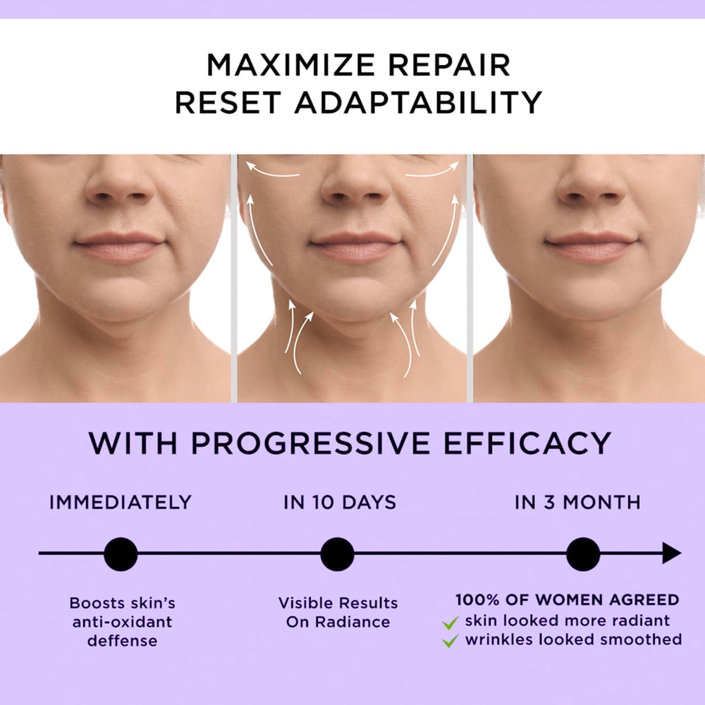DERPHEA neck cream close-up shows hydrated, smooth skin.
