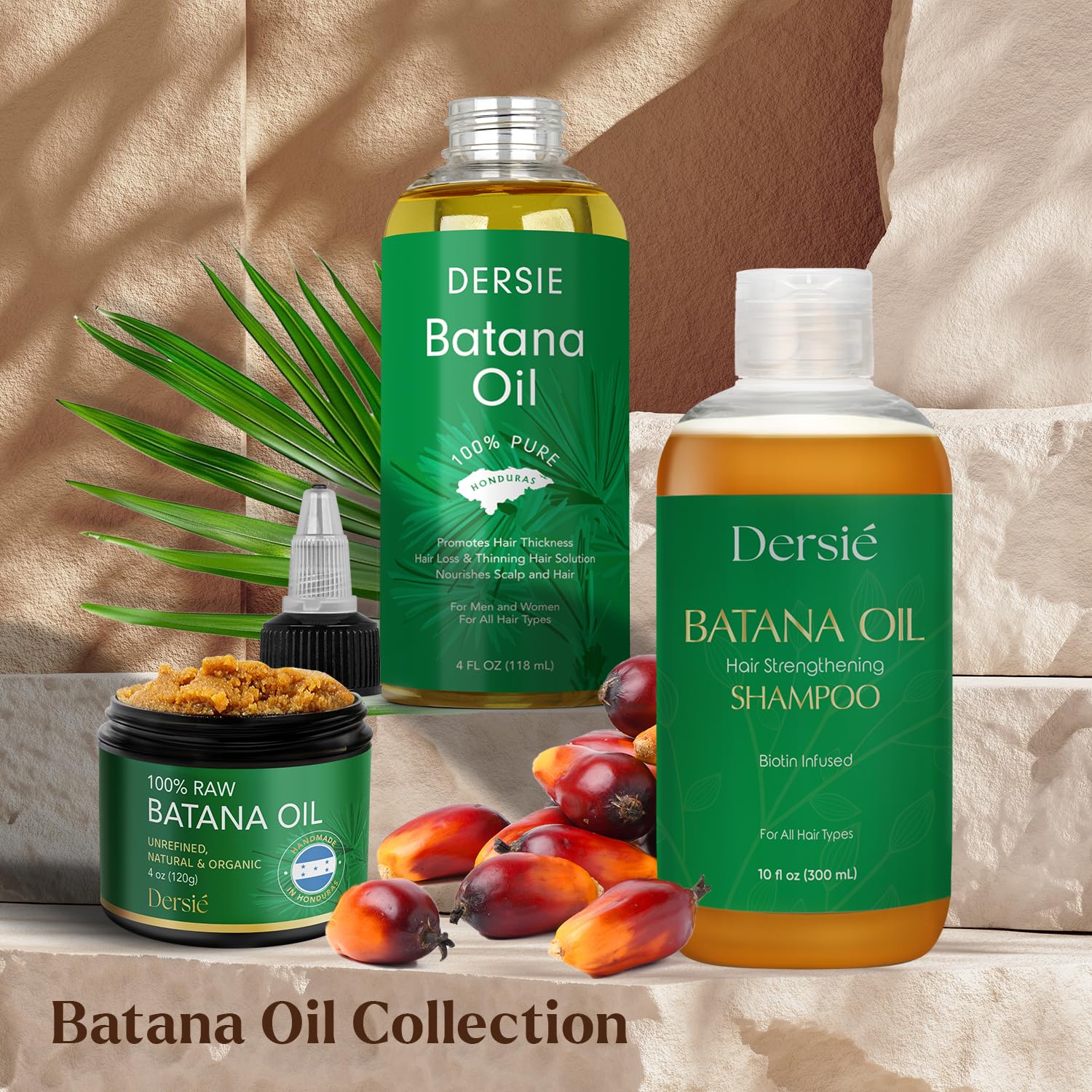 Dersie Batana Oil Shampoo ready-to-use in shower routine
