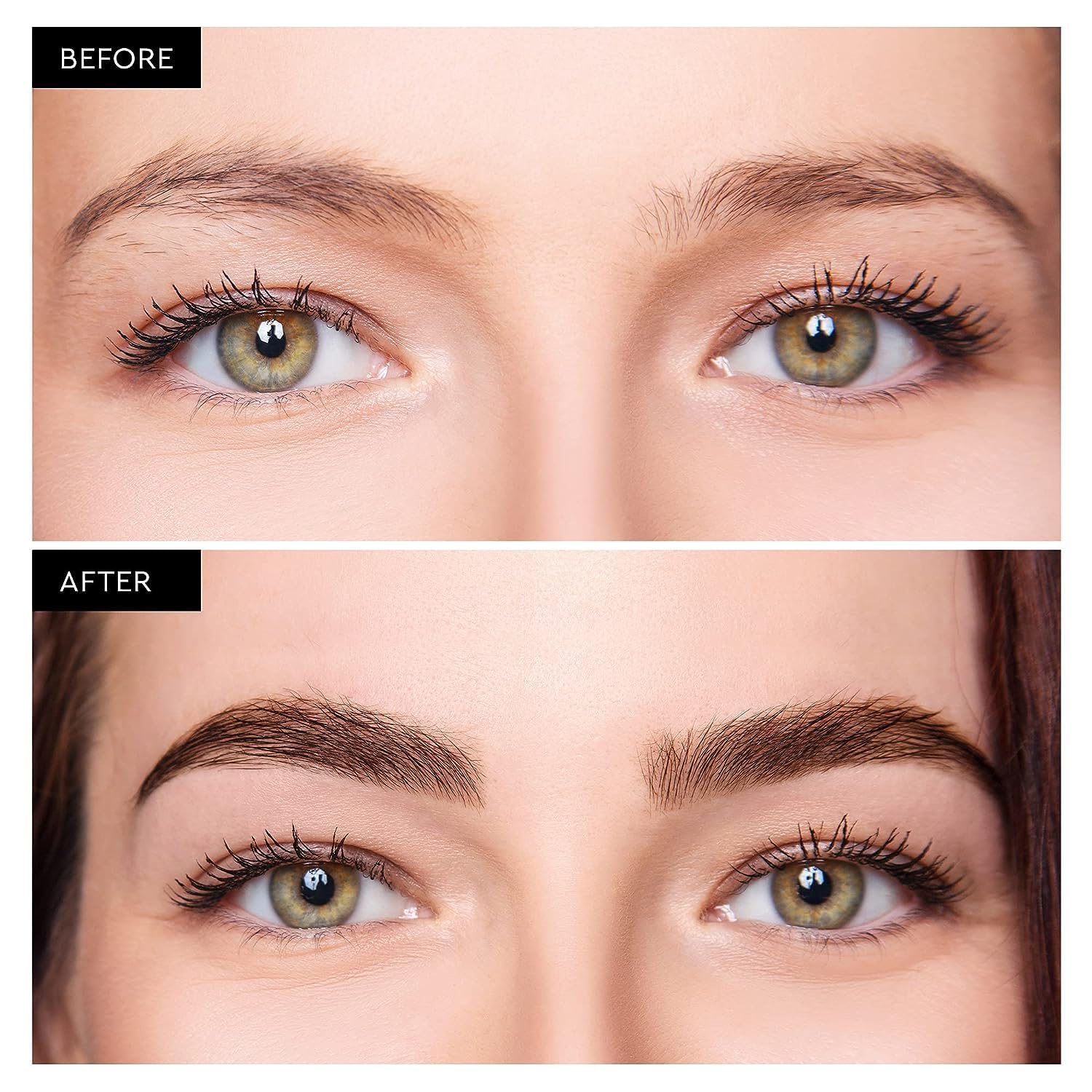 Closeup of Dersie Eyebrow Growth Serum bottle ready for daily routine