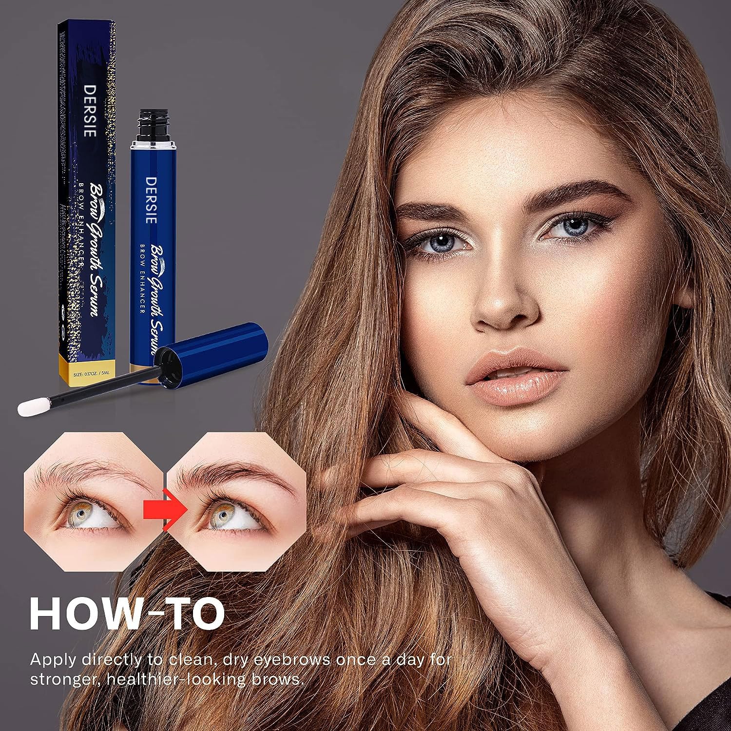 Two Dersie Eyebrow Growth Serum bottles in a pack for added value