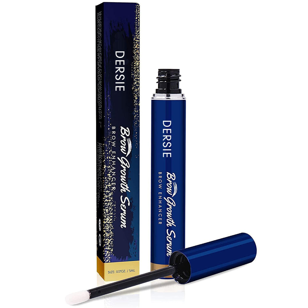 Dersie Eyebrow Growth Serum packaging on display for two-bottle set