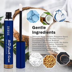 Dersie Eyebrow Growth Serum tube resting on skin ready for application