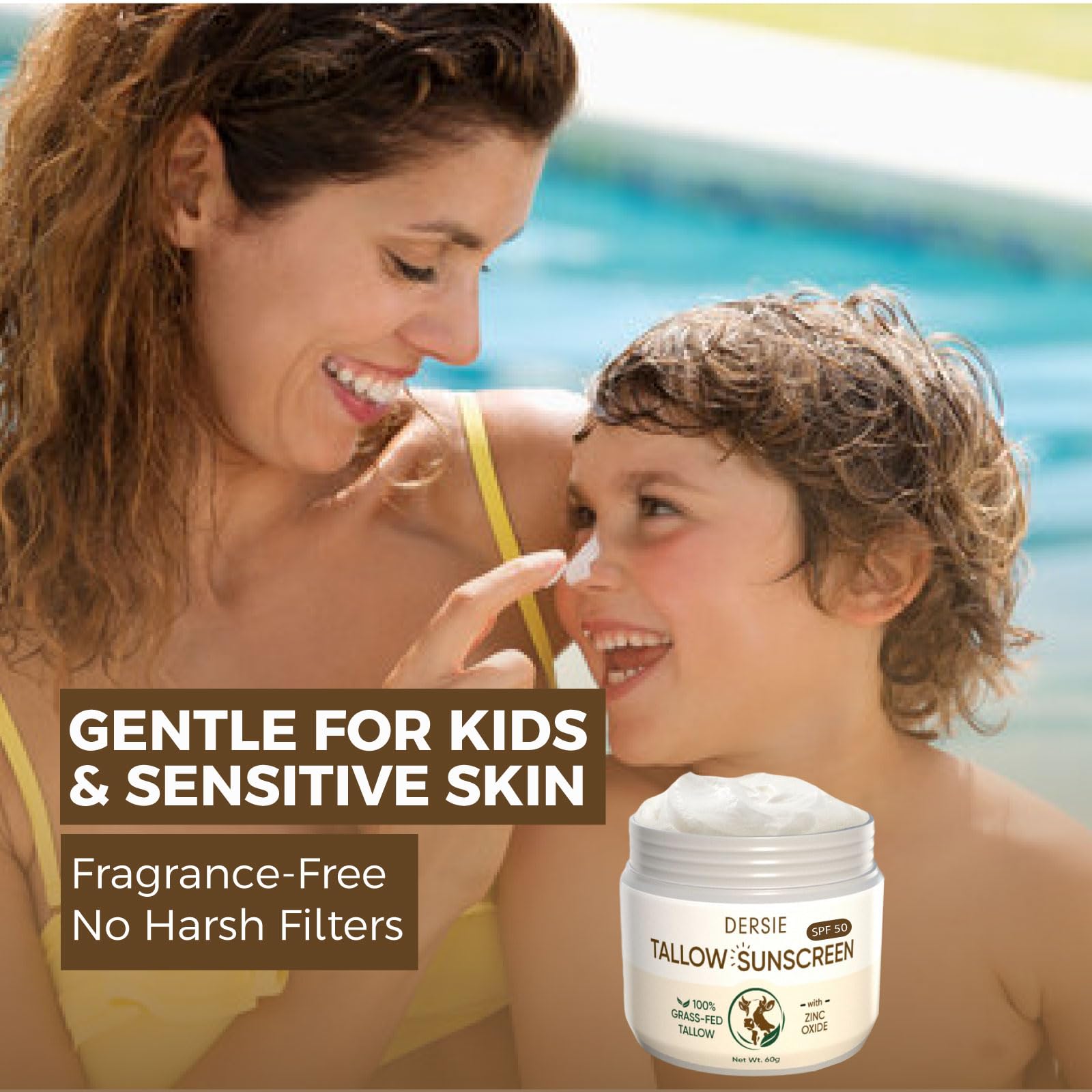 Dersie sunscreen balm is safe for kids and adults to use together