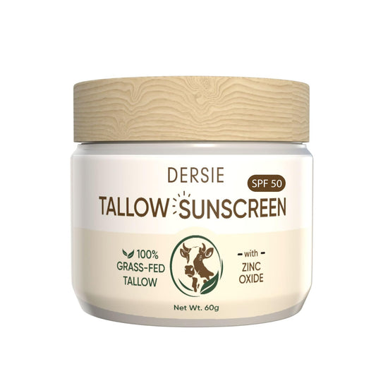 Dersie Tallow Sunscreen balm texture application on skin offering smooth glide
