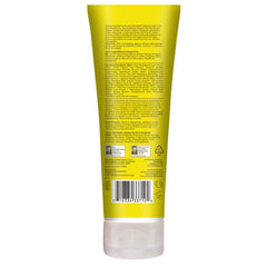 Shampoo lather demonstrates fresh, citrus-scented cleansing experience.