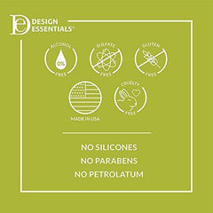 Design Essentials Almond & Avocado Leave-In Hair Application demonstrates easy application and fast absorption