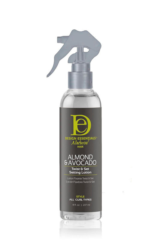 Design Essentials Natural Twist and Set Lotion bottle for quick styling and hold.