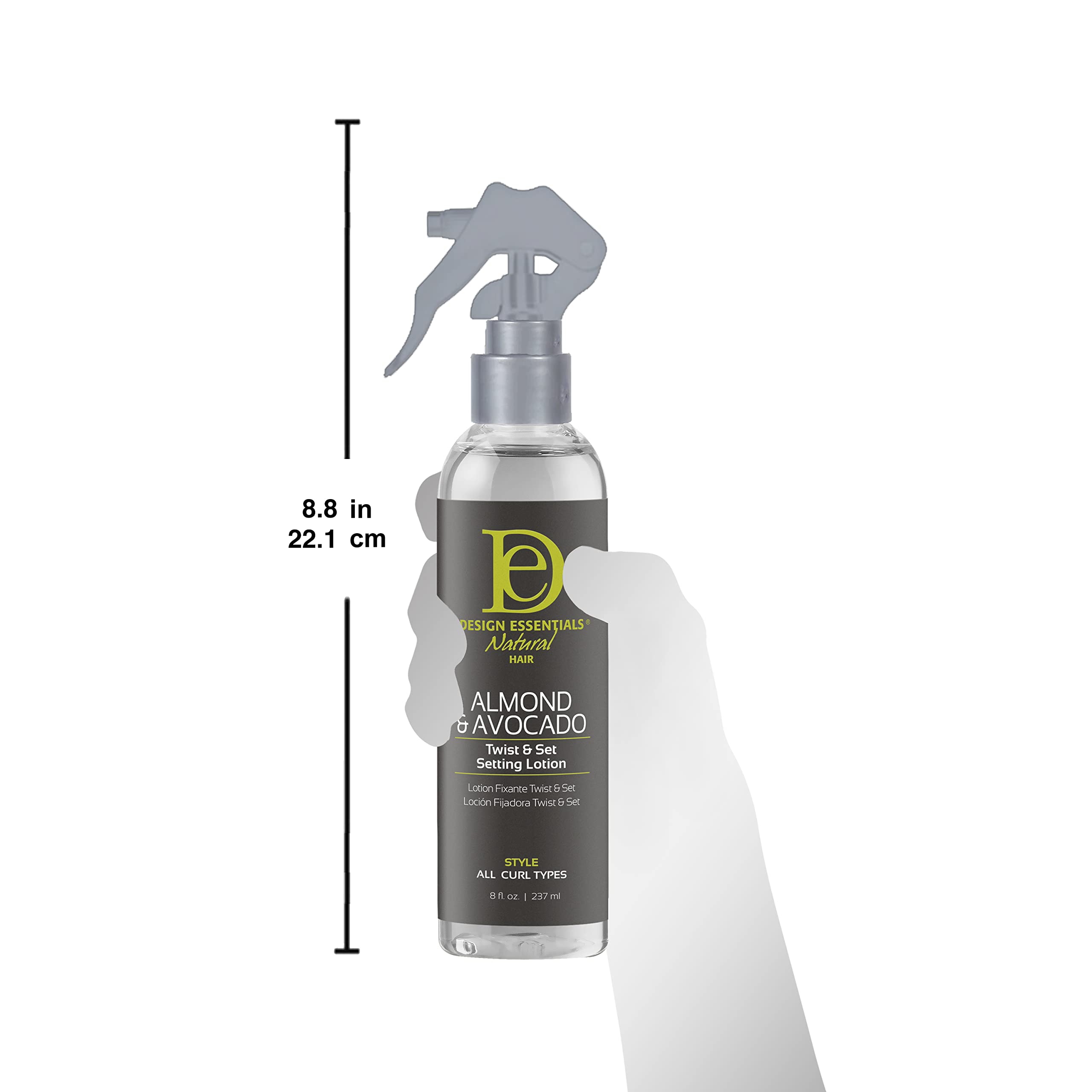 Hair twist setup using Design Essentials lotion for enhanced hold.