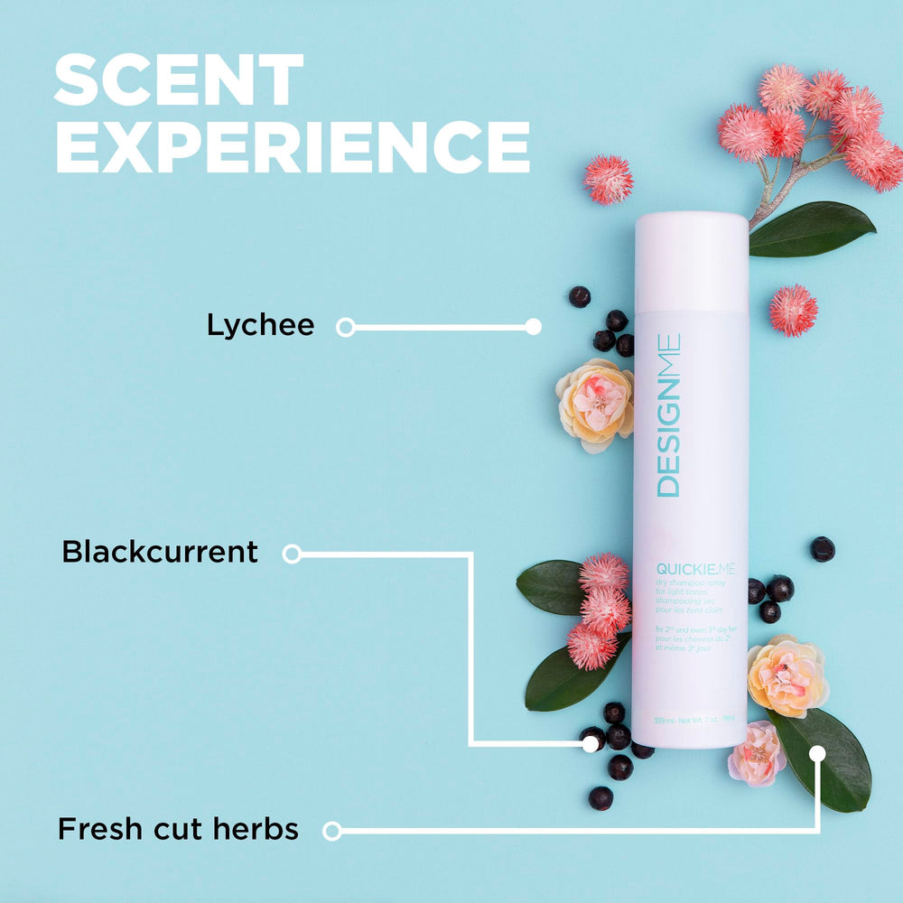 Design.Me QUICKIE.ME Dry Shampoo with rice starch absorbs oil effectively