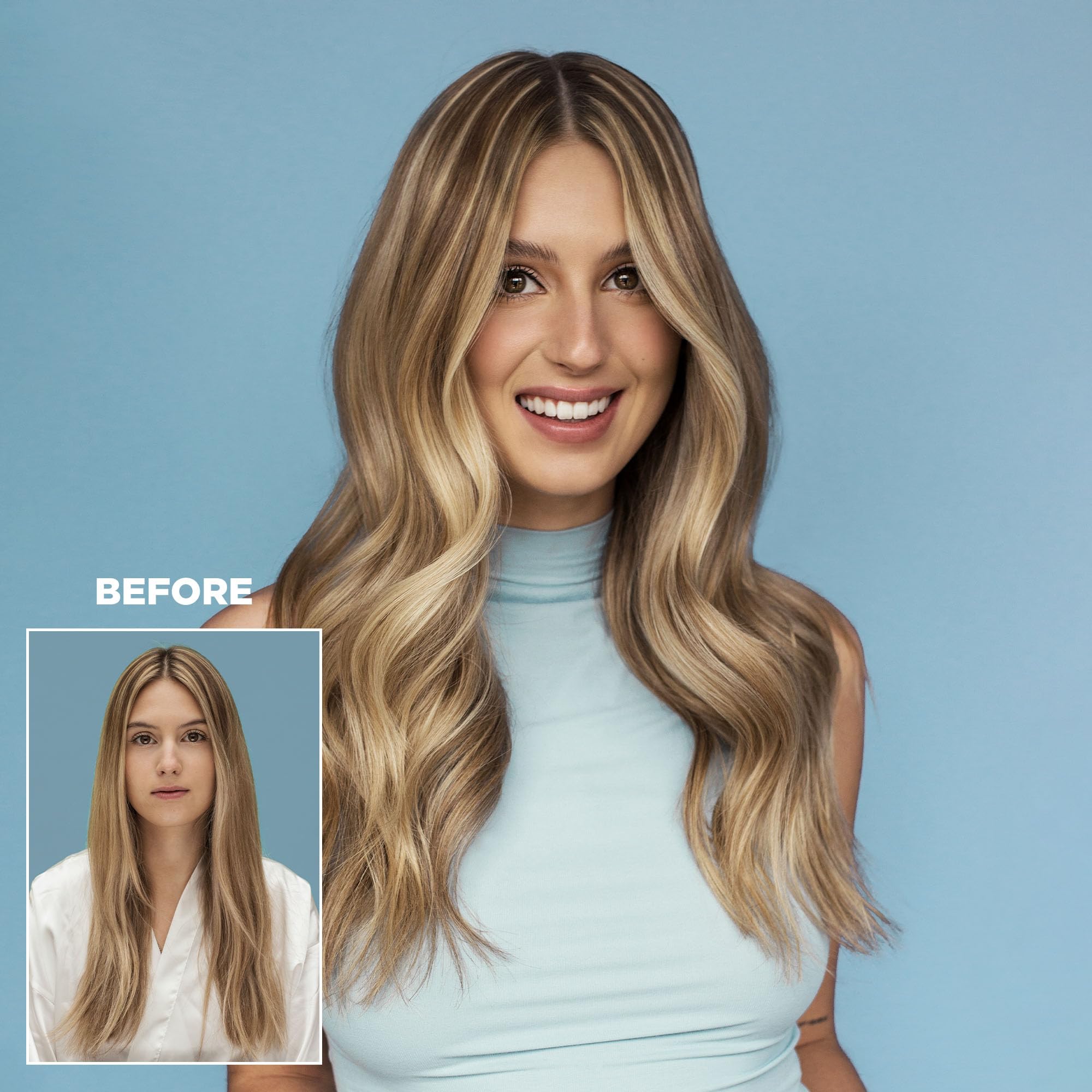 Design.Me QUICKIE.ME Dry Shampoo root application shows quick lift and oil absorption