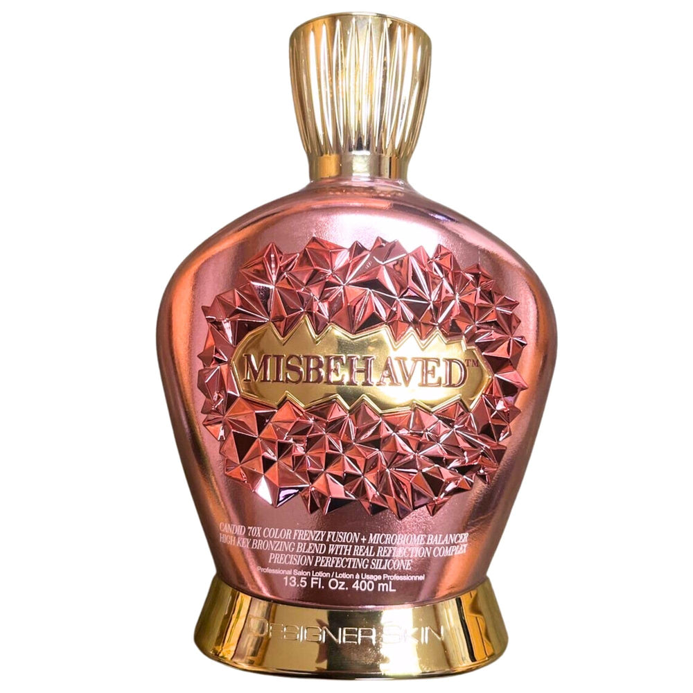 Designer Skin Misbehaved 70X Color Frenzy Fusion bottle front showing bold bronzing potential