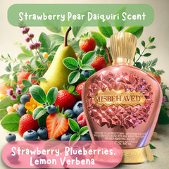 Designer Skin Misbehaved fragrance Strawberry Pear Daiquiri evokes a fresh tanning mood