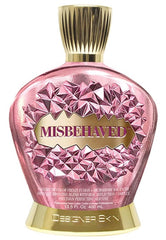 Designer Skin Misbehaved 70X bronzer bottle close-up showing premium formula for a sun-kissed glow