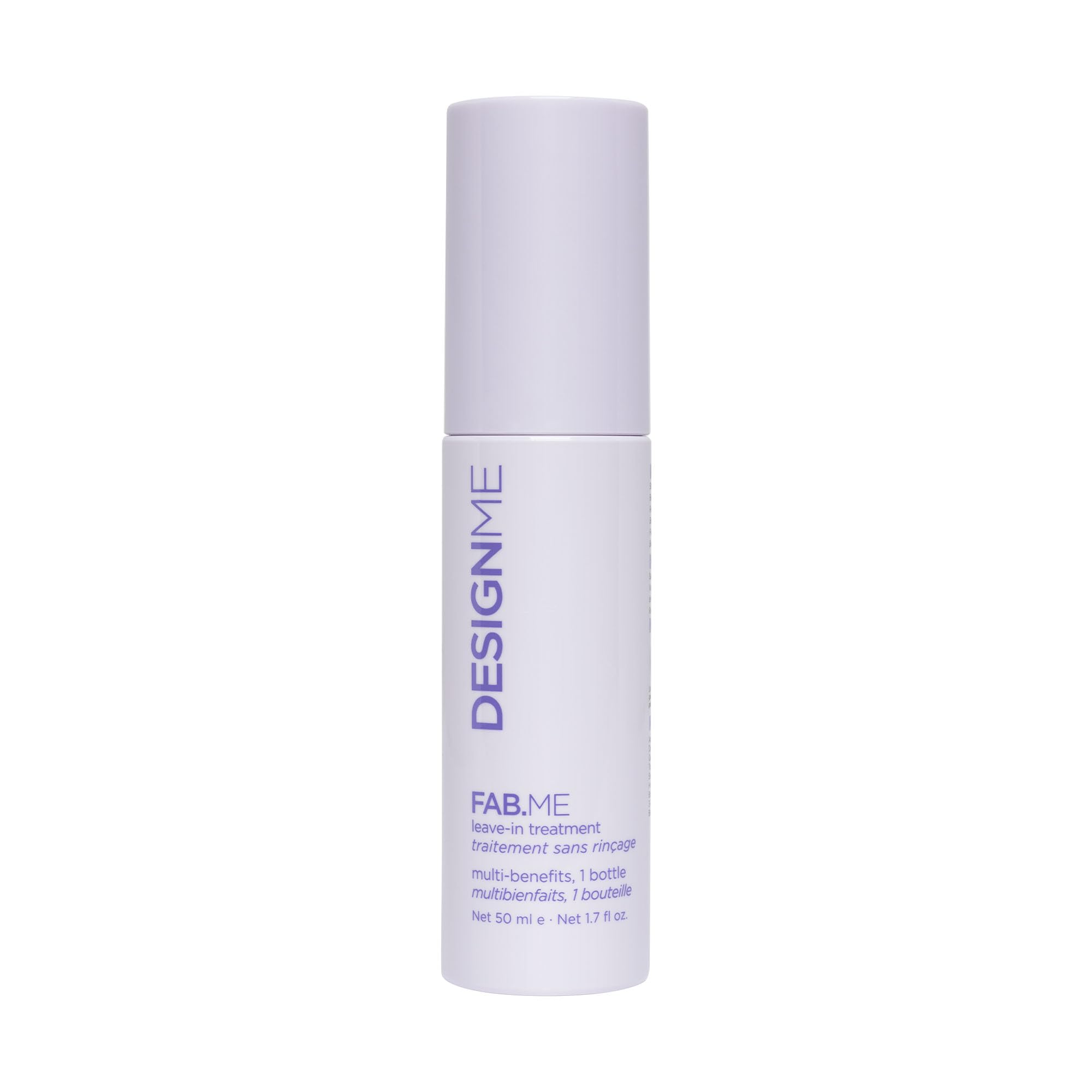 Design.Me Fab.ME leave-in spray enhances shine for smooth, easy detangling.