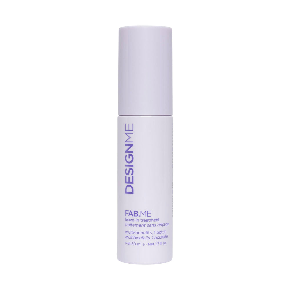 Design.Me Fab.ME leave-in spray enhances shine for smooth, easy detangling.