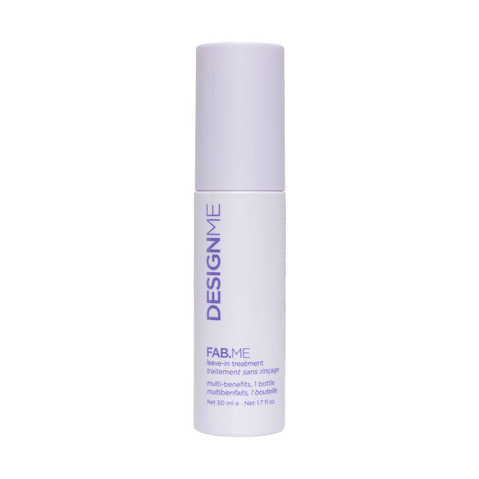 Design.Me Fab.ME leave-in spray enhances shine for smooth, easy detangling.