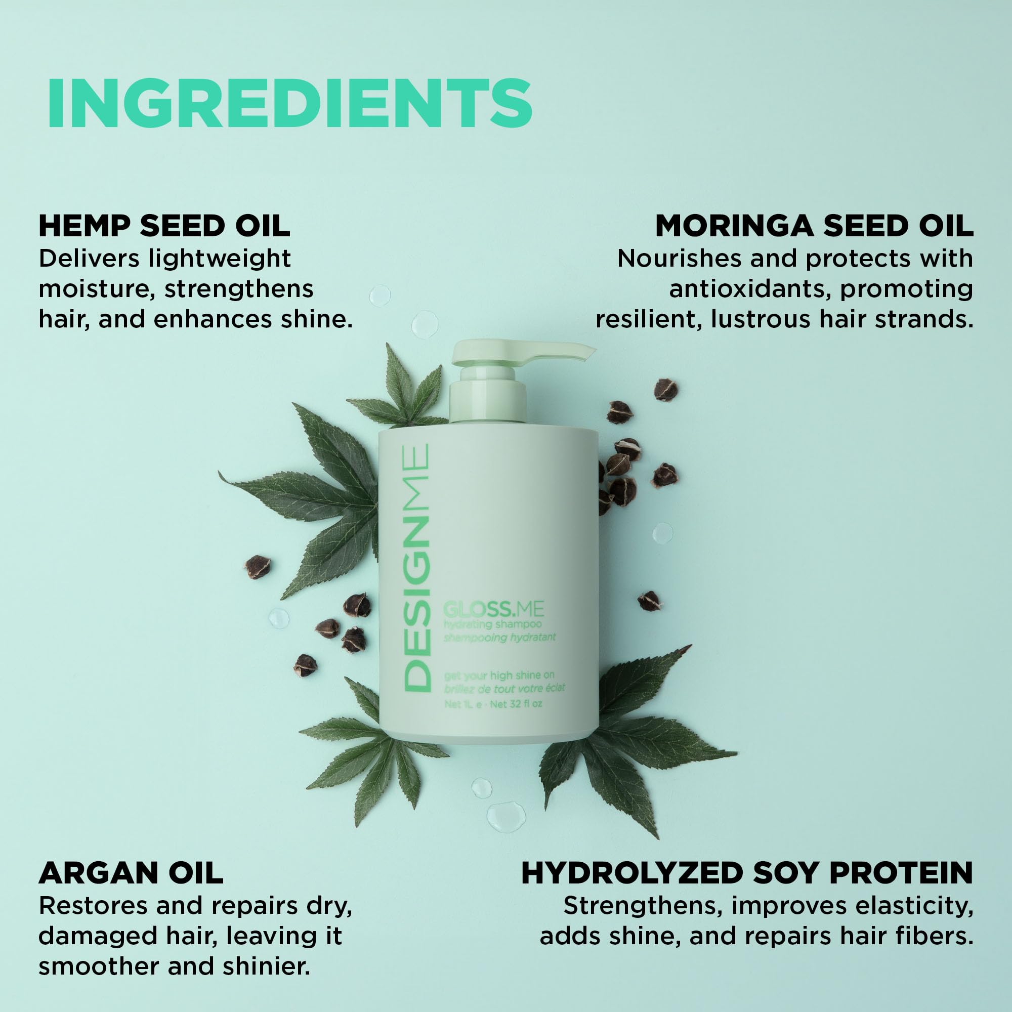 Design.Me GLOSS.ME Hydrating Shampoo with argan oil for moisturized strands