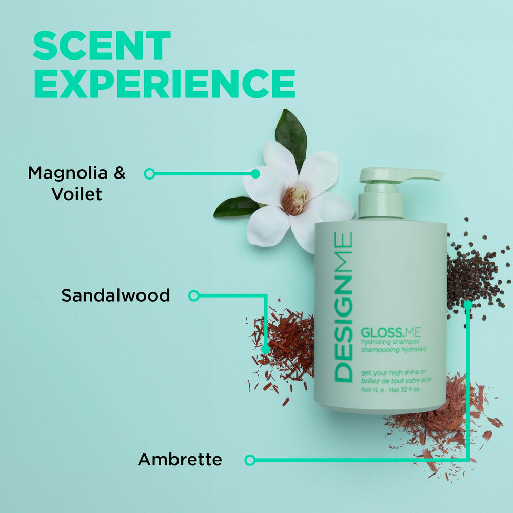 Design.Me GLOSS.ME Hydrating Shampoo with moringa seed oil for softness
