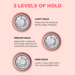 Design.Me HOLD.ME medium hold flexible styling for day-long looks.