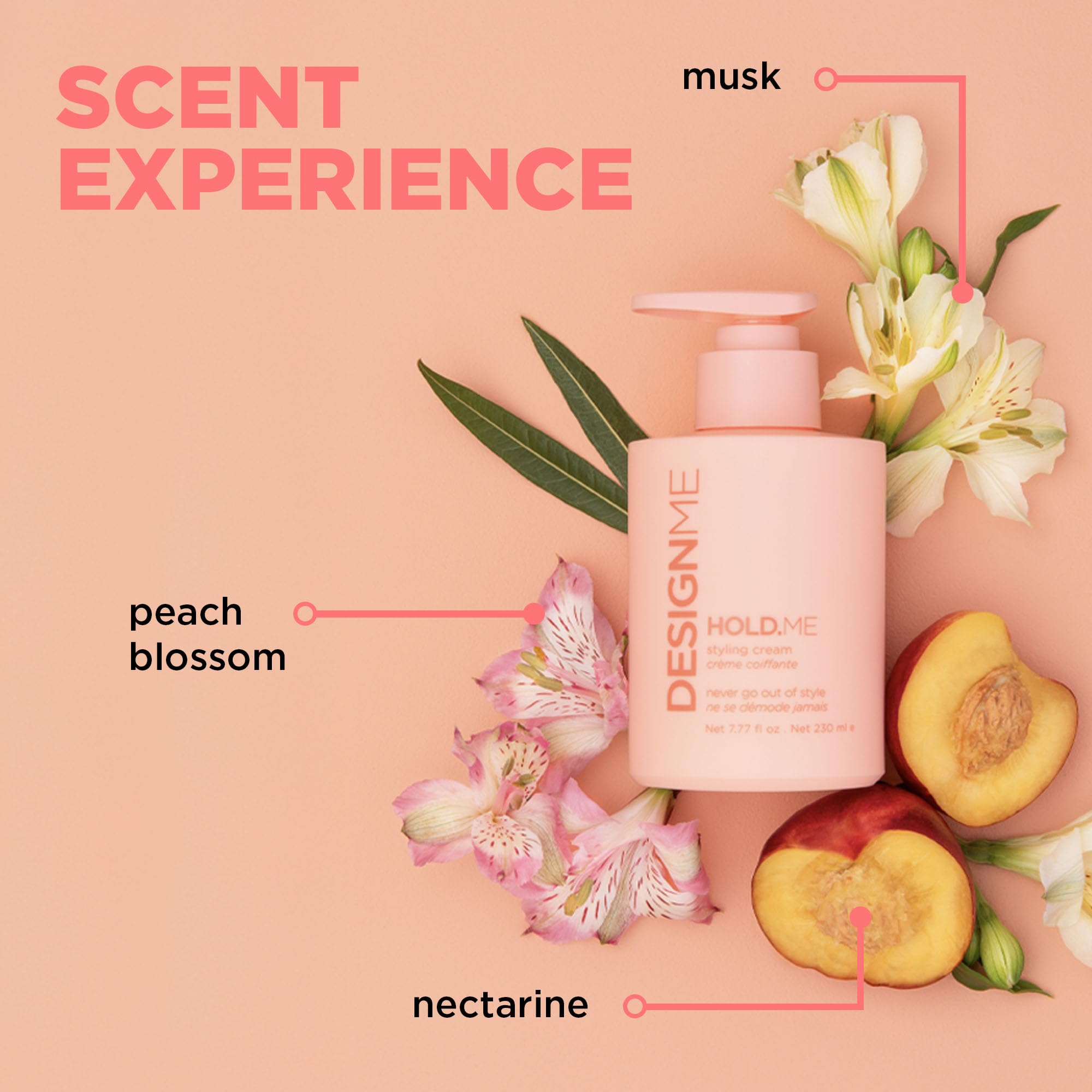 Design.Me HOLD.ME helps tame frizz and flyaways for polish.