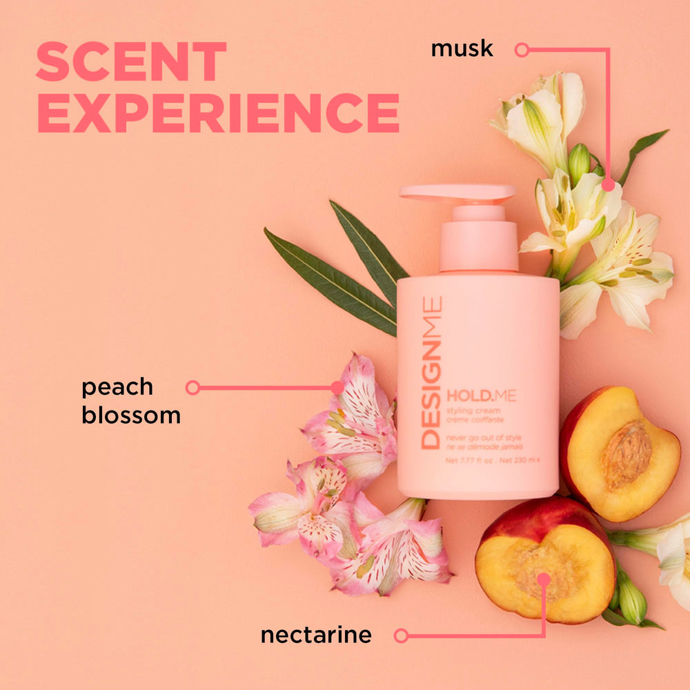 Design.Me HOLD.ME helps tame frizz and flyaways for polish.