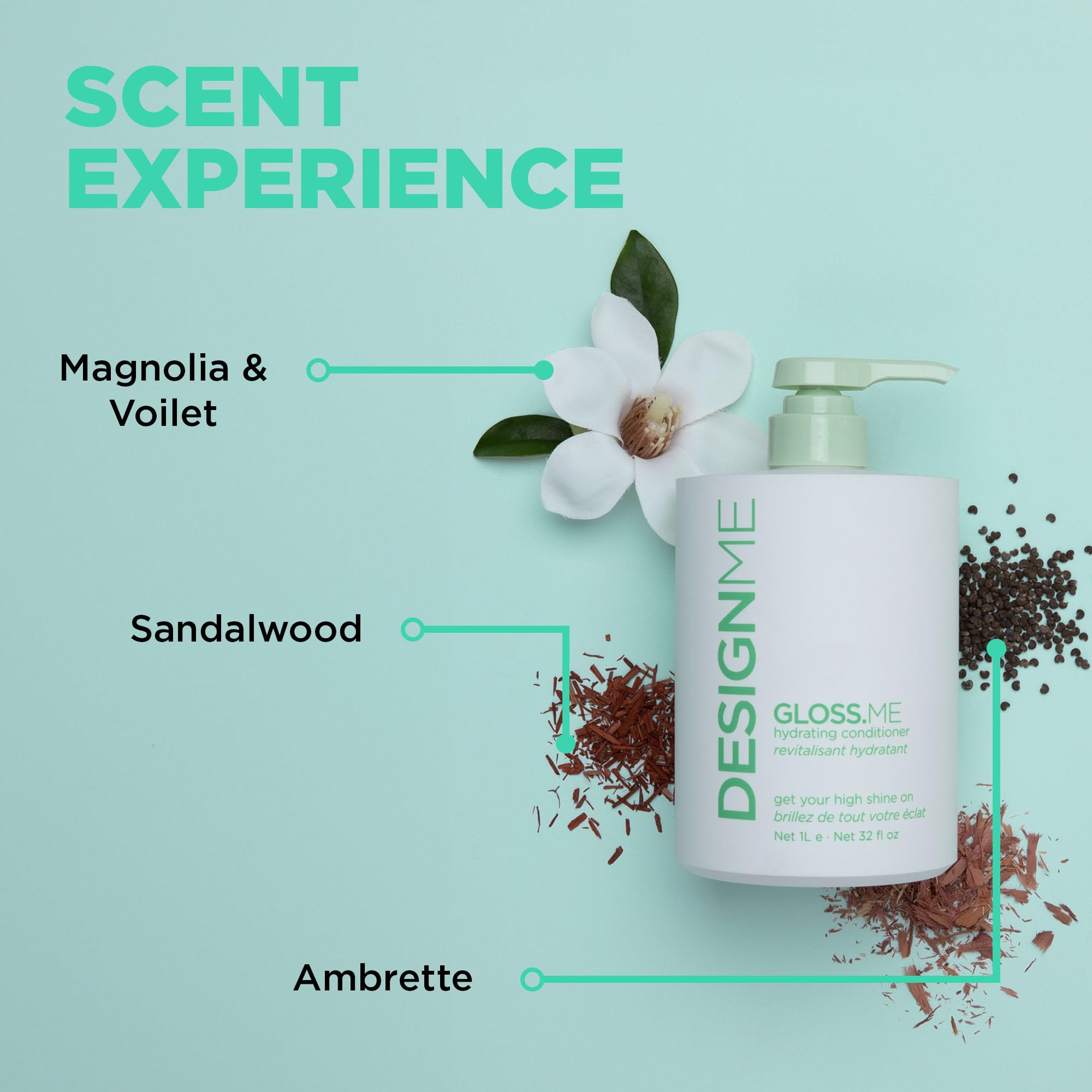 Design.Me Hydrating Conditioner moringa oil helps color retention.