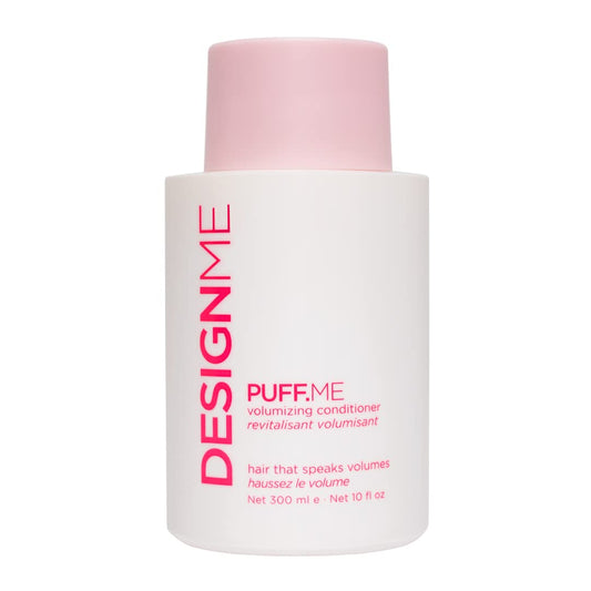 Design.Me Puff.ME bottle cap close-up for quick volumizing care.
