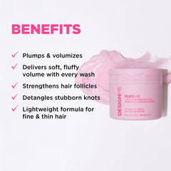 Design.Me PUFF.ME whipped-mask-texture showcasing lightweight fullness