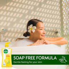 Dettol Fresh Body Wash on bathroom shelf for daily use.