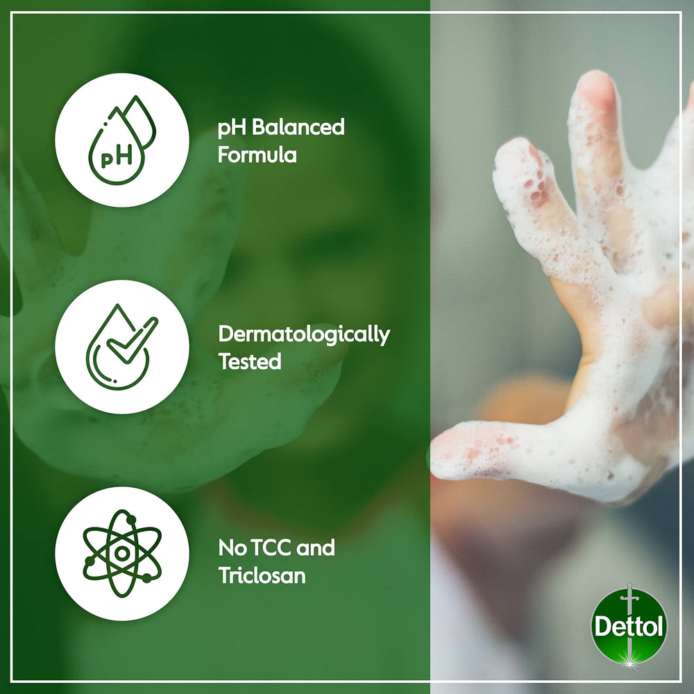 Dettol Fresh Body Wash lather on skin demonstrates gentle cleansing.